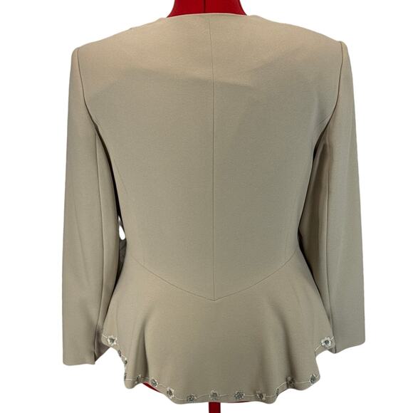 John Meyer Gorgeous Beaded Floral Design Button Up Dressy Formal Jacket Women 14 - Picture 5 of 9